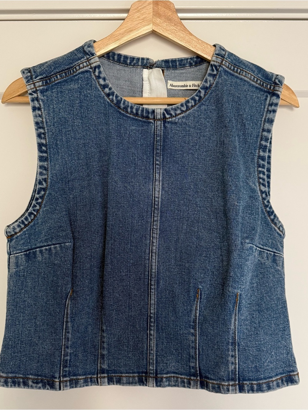 Abercrombie & Fitch Denim Shell Top (Medium Wash) - Picture 2 of 4